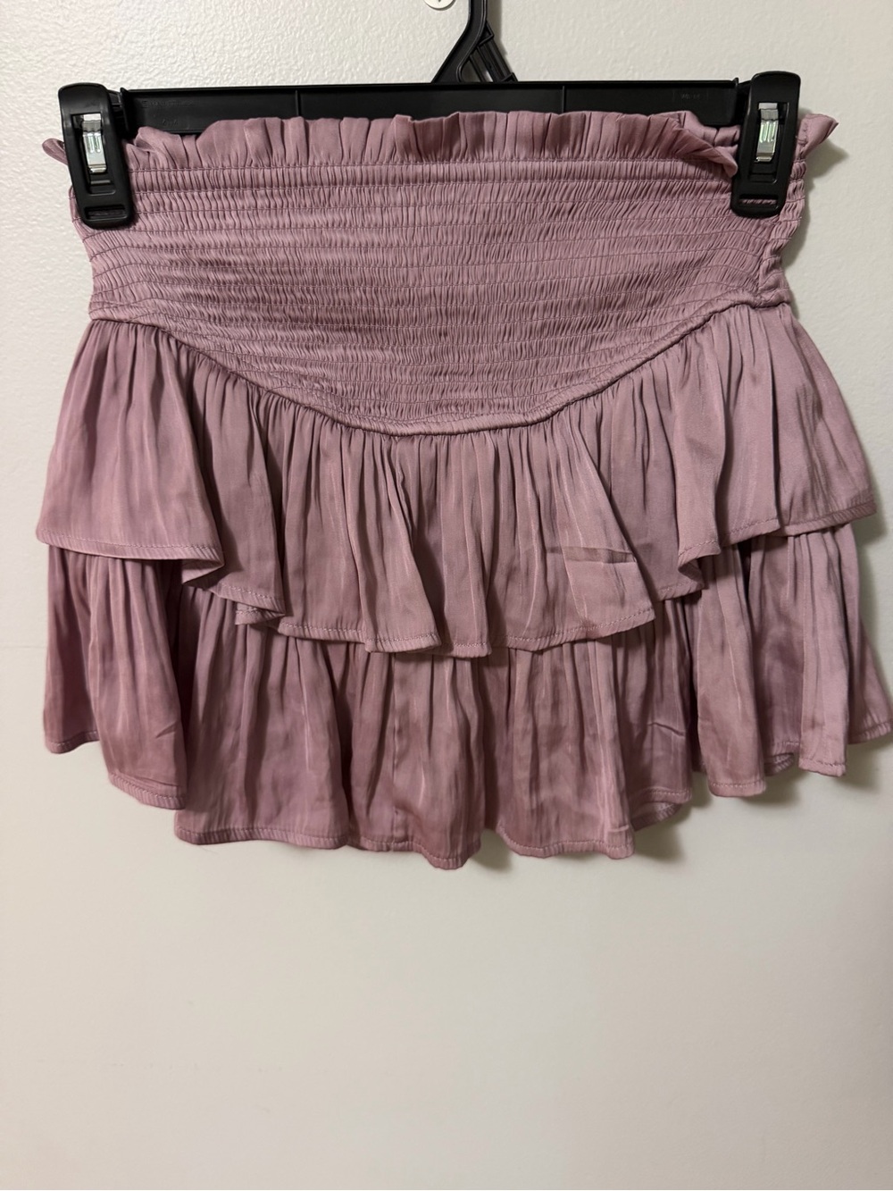 Altar’d State Small Mauve Smocked Ruffle Tiered Skort Boho Festival